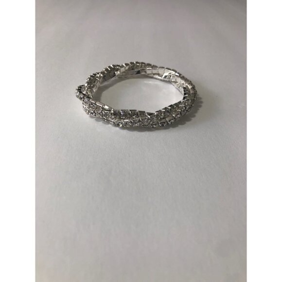 Austrian Crystal Stretch Bracelet 3 Row Bracelet - Picture 3 of 5